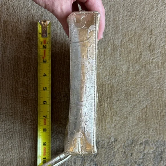 Coach Shimmering Gold Wristlet - Picture 9 of 11